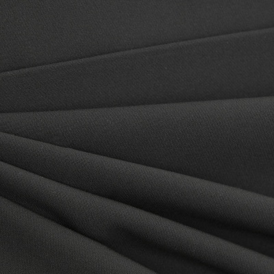 Костюмная ткань "Элис", 220 гр/м2, шир.150 см, цвет чёрный - купить в Брянске. Цена 308 руб.