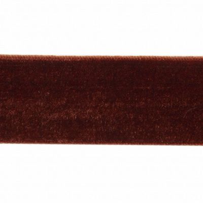 Лента бархатная нейлон, шир.25 мм, (упак. 45,7м), цв.120-шоколад - купить в Брянске. Цена: 981.09 руб.