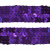 Тесьма с пайетками 12, шир. 20 мм/уп. 25+/-1 м, цвет фиолет - купить в Брянске. Цена: 778.19 руб.