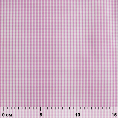 Ткань сорочечная Клетка Виши, 115 г/м2, 58% пэ,42% хл, шир.150 см, цв.1-розовый, (арт.111) - купить в Брянске. Цена 306.69 руб.