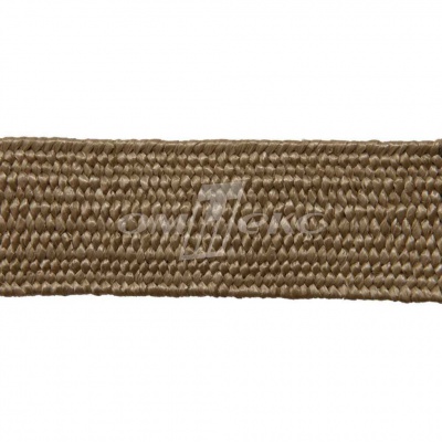 Тесьма отделочная полипропиленовая плетеная эластичная #2, шир. 40мм, цв.- соломенный - купить в Брянске. Цена: 50.99 руб.
