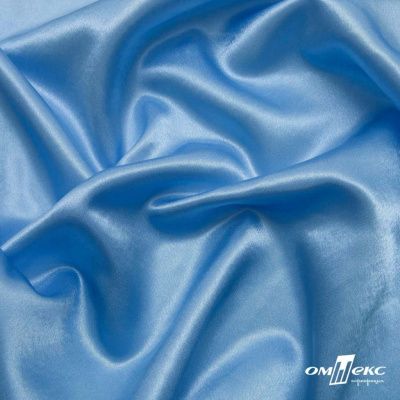Поли креп-сатин 14-4121, 125 (+/-5) гр/м2, шир.150см, цвет голубой - купить в Брянске. Цена 155.57 руб.