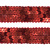 Тесьма с пайетками 3, шир. 20 мм/уп. 25+/-1 м, цвет красный - купить в Брянске. Цена: 778.19 руб.