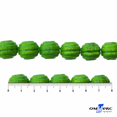 0309-Бусины деревянные "ОмТекс", 16 мм, упак.50+/-3шт, цв.019-зеленый - купить в Брянске. Цена: 62.22 руб.