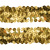 Тесьма с пайетками D16, шир. 30 мм/уп. 25+/-1 м, цвет золото - купить в Брянске. Цена: 1 087.39 руб.