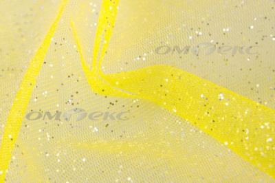 Сетка Глиттер, 40 гр/м2, шир.160см, цвет жёлтый - купить в Брянске. Цена 163.01 руб.