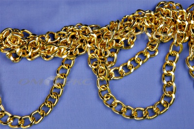 Цепь металл декоративная №11 (17*13) золото (10+/-1 м)  - купить в Брянске. Цена: 1 341.87 руб.