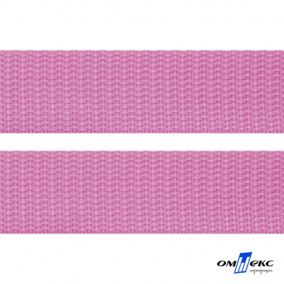 Розовый- цв.513-Текстильная лента-стропа 550 гр/м2 ,100% пэ шир.30 мм (боб.50+/-1 м) - купить в Брянске. Цена: 475.36 руб.