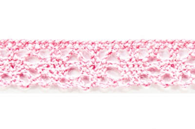 Тесьма кружевная 0621-1607, шир. 15 мм/уп. 20+/-1 м, цвет 096-розовый - купить в Брянске. Цена: 302.42 руб.
