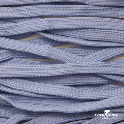 Шнур плетеный (плоский) d-12 мм, (уп.90+/-1м), 100% полиэстер, цв.259 - голубой - купить в Брянске. Цена: 8.62 руб.