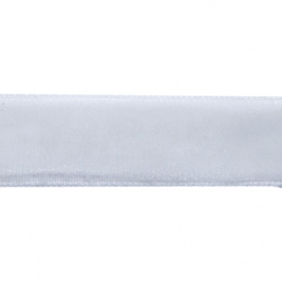 Лента бархатная нейлон, шир.12 мм, (упак. 45,7м), цв.01-белый - купить в Брянске. Цена: 457.61 руб.