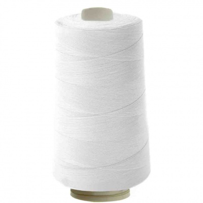 Швейные нитки (армированные) 28S/2, нам. 2 500 м, цвет белый - купить в Брянске. Цена: 148.95 руб.