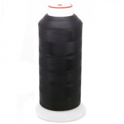Нитки текстурированные некручёные, намот. 5 000 м, цвет чёрный - купить в Брянске. Цена: 70.43 руб.