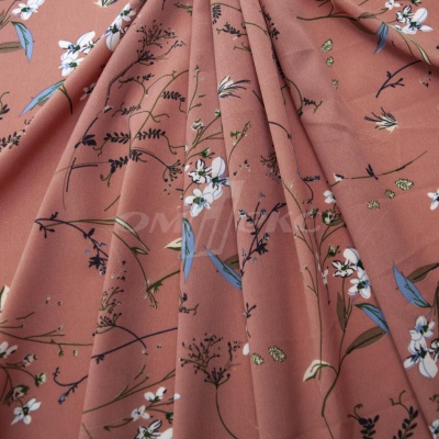Плательная ткань "Фламенко" 2.1, 80 гр/м2, шир.150 см, принт растительный - купить в Брянске. Цена 311.05 руб.