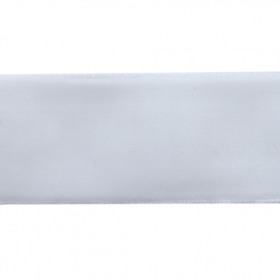 Лента бархатная нейлон, шир.25 мм, (упак. 45,7м), цв.01-белый - купить в Брянске. Цена: 981.09 руб.