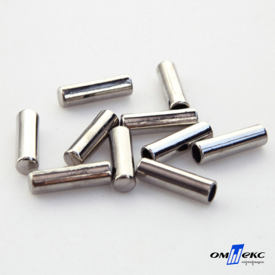 06033-Наконечник для шнура металл, отв. 4 мм, цв. никель - купить в Брянске. Цена: 6.08 руб.