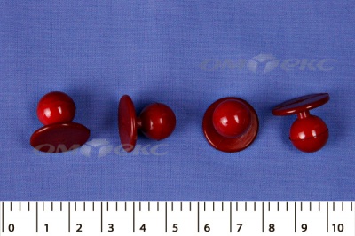 Пуговица поварская "Пукля", 10 мм, цвет красный - купить в Брянске. Цена: 2.28 руб.