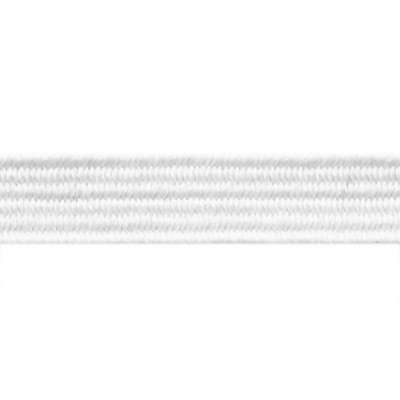 Резиновые нити с текстильным покрытием, шир. 6 мм (182 м/уп), цв.-белый - купить в Брянске. Цена: 705.59 руб.