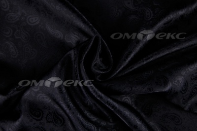Ткань подкладочная жаккард Р14098, чёрный, 85 г/м2, шир. 150 см, 230T - купить в Брянске. Цена 166.45 руб.