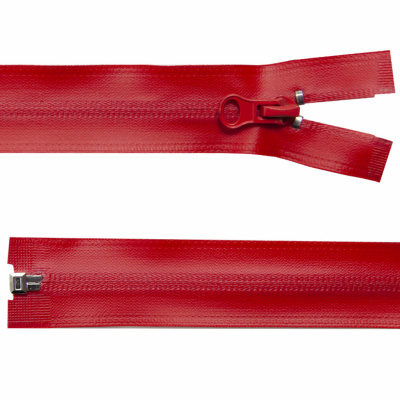 Молния водонепроницаемая PVC Т-7, 60 см, разъемная, цвет (820) красный - купить в Брянске. Цена: 49.39 руб.