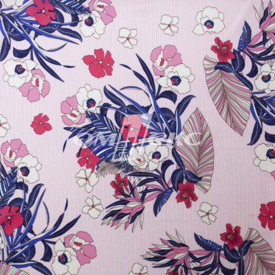 Плательная ткань "Фламенко" 18.1, 80 гр/м2, шир.150 см, принт растительный - купить в Брянске. Цена 239.03 руб.