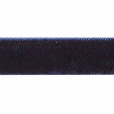 Лента бархатная нейлон, шир.12 мм, (упак. 45,7м), цв.180-т.синий - купить в Брянске. Цена: 411.60 руб.