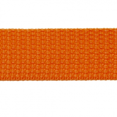 Стропа текстильная, шир. 25 мм (в нам. 50+/-1 ярд), цвет оранжевый - купить в Брянске. Цена: 409.94 руб.