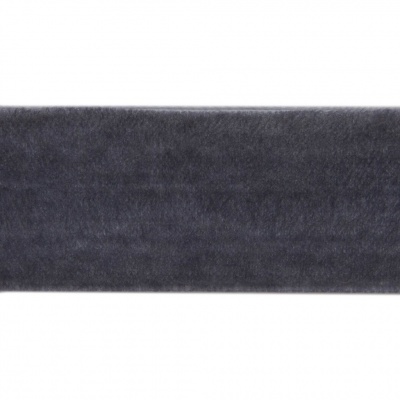 Лента бархатная нейлон, шир.25 мм, (упак. 45,7м), цв.189-т.серый - купить в Брянске. Цена: 991.10 руб.