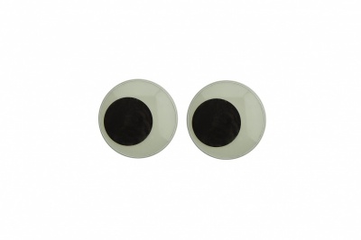 Глазки для игрушек, круглые, с бегающими зрачками, 10 мм/упак.50+/-2 шт, цв. -черно-белые - купить в Брянске. Цена: 35.20 руб.
