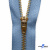 Молнии джинсовые металл т-5, 18 см латунь (YG), цв.-деним (231) - купить в Брянске. Цена: 22.80 руб.