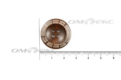 Пуговица деревянная круглая №53 (25мм) - купить в Брянске. Цена: 3.68 руб.