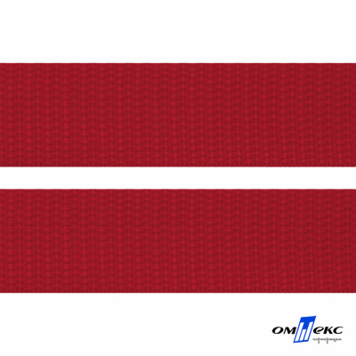 Красный- цв.171 -Текстильная лента-стропа 550 гр/м2 ,100% пэ шир.25 мм (боб.50+/-1 м) - купить в Брянске. Цена: 405.80 руб.