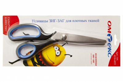 Ножницы арт.0330-6052 "ЗИГ-ЗАГ" 5 мм, для плотных тканей , 9"/ 229 мм - купить в Брянске. Цена: 733.08 руб.