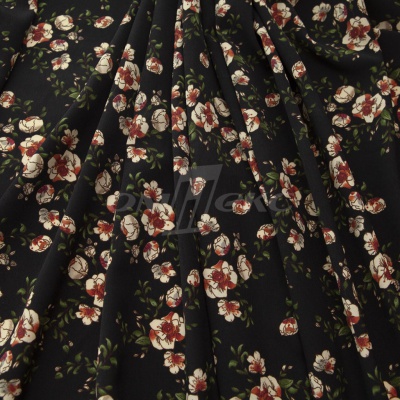 Плательная ткань "Фламенко" 3.1, 80 гр/м2, шир.150 см, принт растительный - купить в Брянске. Цена 239.03 руб.