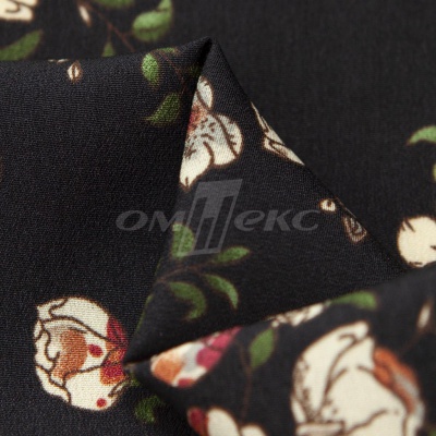 Плательная ткань "Фламенко" 3.1, 80 гр/м2, шир.150 см, принт растительный - купить в Брянске. Цена 239.03 руб.