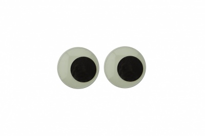Глазки для игрушек, круглые, с бегающими зрачками, 8 мм/упак.100+/-2 шт, цв. -черно-белые - купить в Брянске. Цена: 28.86 руб.