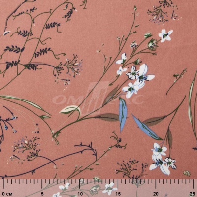 Плательная ткань "Фламенко" 2.1, 80 гр/м2, шир.150 см, принт растительный - купить в Брянске. Цена 311.05 руб.