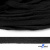 Шнур плетеный d-8 мм плоский, 70% хлопок 30% полиэстер, уп.85+/-1 м, цв.- чёрный - купить в Брянске. Цена: 735 руб.