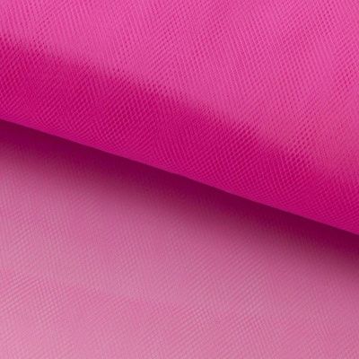 Фатин матовый 16-31, 12 гр/м2, шир.300см, цвет барби розовый - купить в Брянске. Цена 100.92 руб.