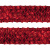 Тесьма с пайетками 3, шир. 35 мм/уп. 25+/-1 м, цвет красный - купить в Брянске. Цена: 1 308.30 руб.